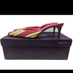 Women's Ralph Lauren Hot Pink Beaded Slip On Shoes